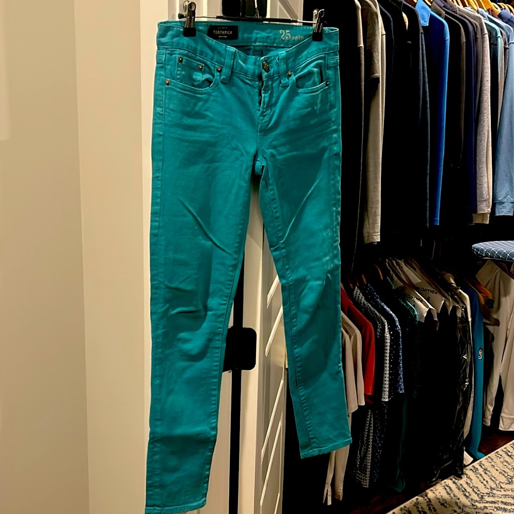 J. Crew toothpick 25 ankle colored jeans
